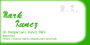 mark kuncz business card